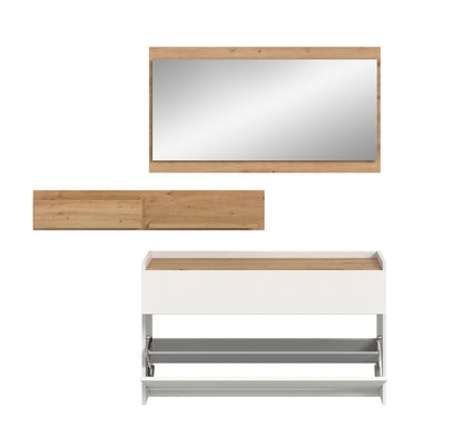 Ensemble de vestibule DRIVE (L/H/P : env. 140/192/32 cm) en sauge/sauge