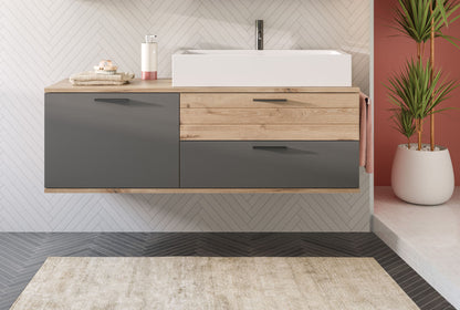 Homes & Jones Waschtisch inkl. Waschbecken 2-tlg., Badschrank hängend montierb.