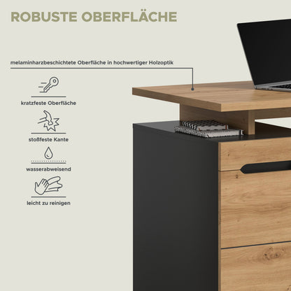 Schreibtisch mit robuster, kratzfester Oberfläche und wasserabweisenden Eigenschaften