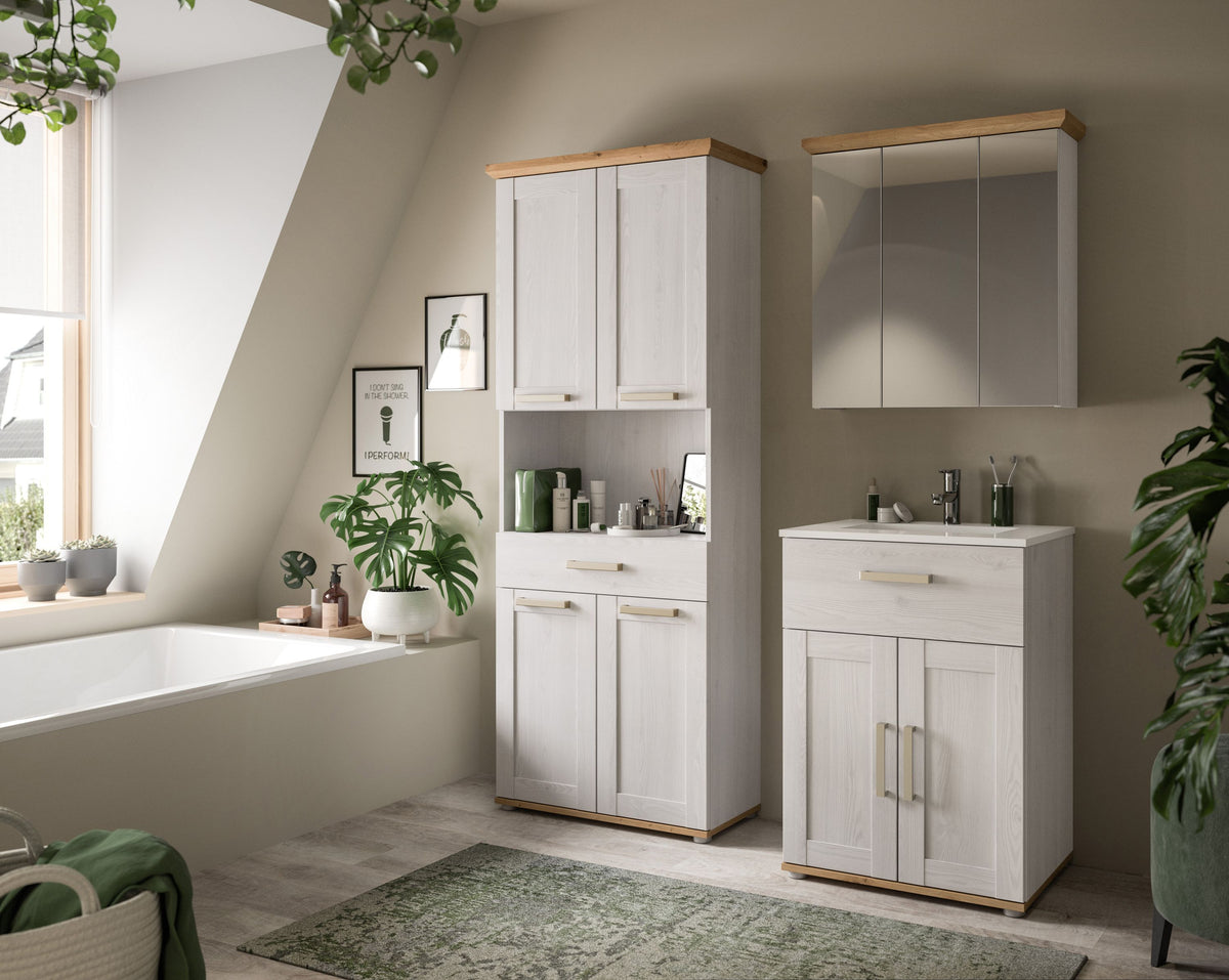 Bathroom Set VERONA (W/H/D: approx. 149/187/45 cm) in Sibiu Larch Reproduction/Sibiu Larch Reproduction