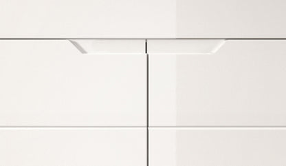 Banquette SOLERO (L/H/P : env. 80/43/37 cm) en blanc/blanc brillant