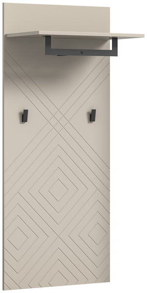 Garderobenpaneel NOTES (B/H/T: ca. 60/140/35 cm) in sandbeige/sandbeige matt