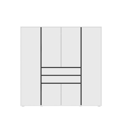 Homes & Jones Kleiderschrank 4trg., Gesamtbreite 197 cm, Universalschrank