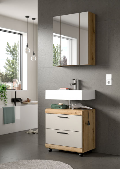Homes & Jones Waschbeckenunterschrank auf Rollen, Schrank easy to handle