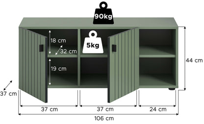 Banc STATION (L/H/P : env. 106/43/37 cm) vert fumée/vert fumée