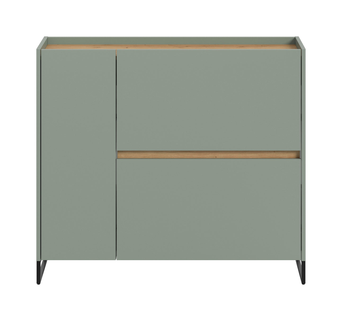 Commode à chaussures DRIVE (L/H/P : env. 110/94/32 cm) en sauge/sauge