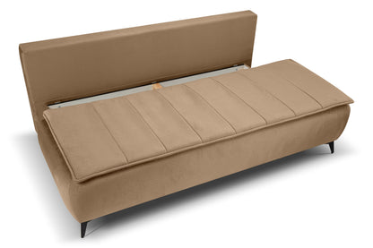 Canapé convertible Sendi – Luxueux canapé en velours avec fonction couchage
