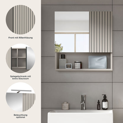 Armoire de toilette MONE (L/H/P : env. 60/55/17 cm) en Cachemire/Cachemire