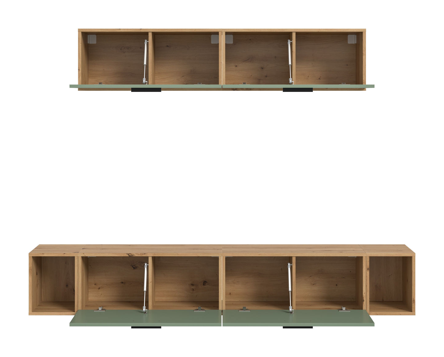 Homes & Jones Wohnwand 2-tlg. TV Möbel Modular Lowboard, Wohnzimmerschrank