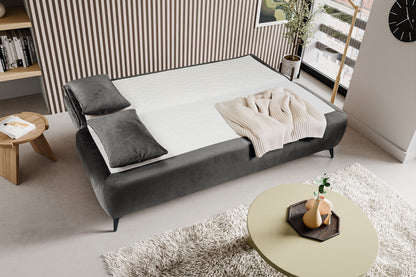 Canapé convertible Sendi – Luxueux canapé en velours avec fonction couchage