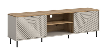 Meuble bas TV CAMPUS (L/H/P : env. 184/55/40 cm) en cachemire/cachemire