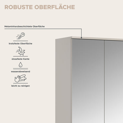 Garderoben-Schrank: melaminharzbeschichtete, kratzfeste Oberfläche, wasserabweisend