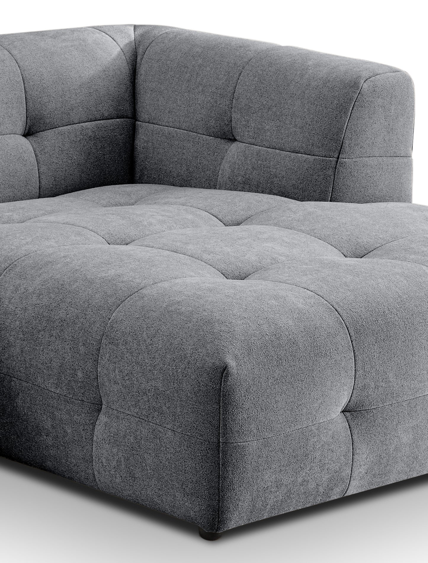 Canapé Tenso – Canapé d'angle élégant – Garnissage en mousse à froid et revêtement en tissu plat doux