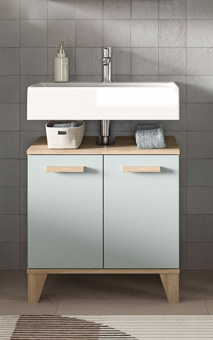Meuble bas de lavabo STAR (L/H/P : env. 60/61/34 cm) en vert clair/vert clair