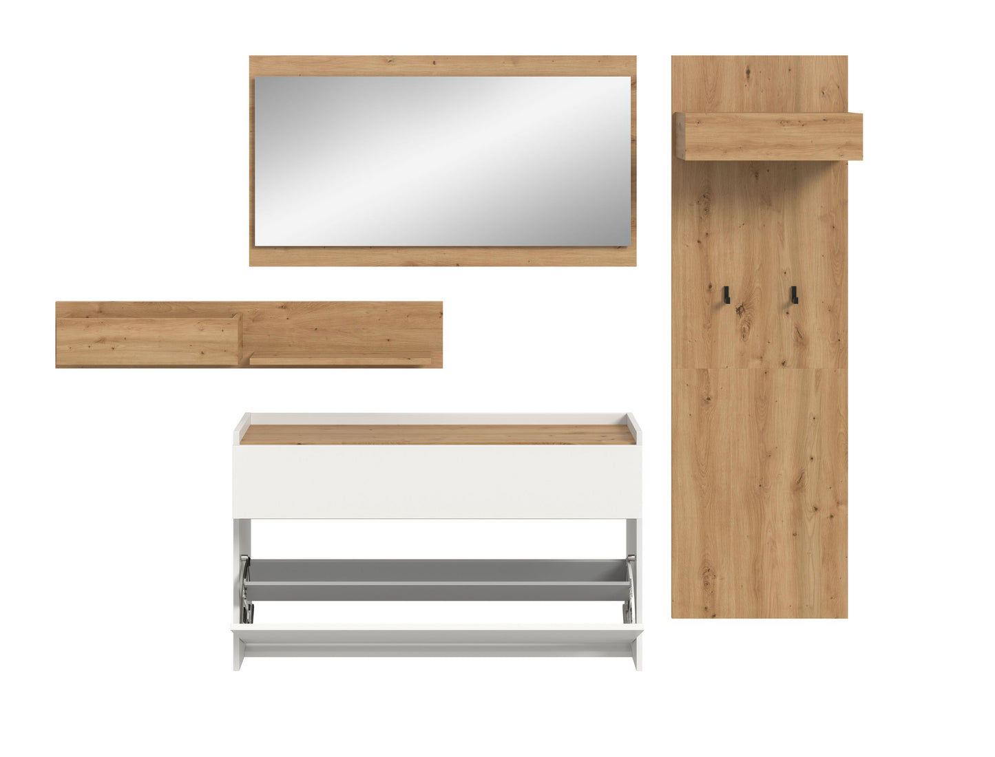 Ensemble de vestibule DRIVE (L/H/P : env. 205/192/32 cm) en sauge/sauge