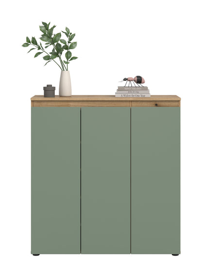 Meuble universel SCARPA (L/H/P : env. 105/111/37 cm) en vert fumée/vert fumée