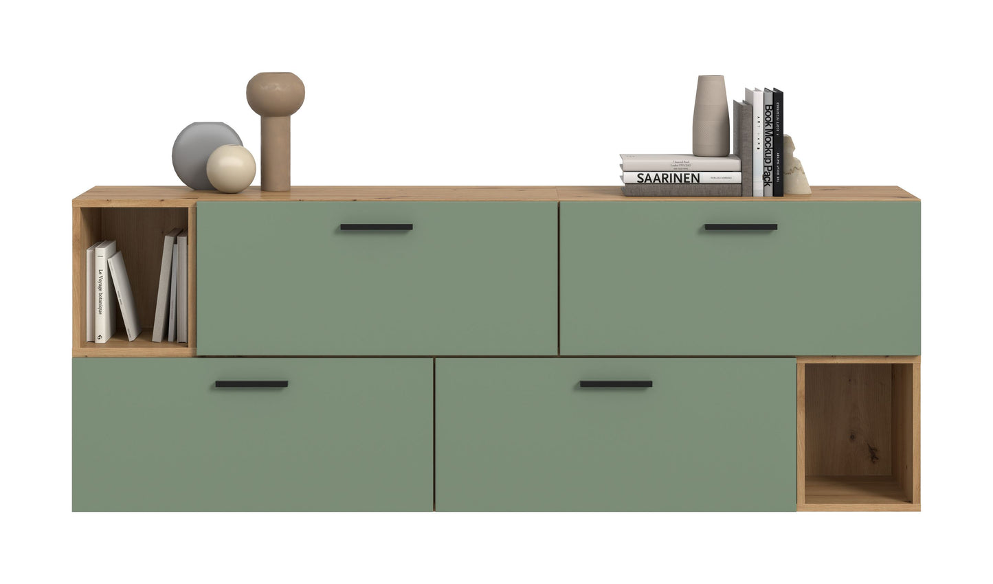Homes & Jones Wohnwand 2-tlg. TV Möbel Modular Lowboard, Wohnzimmerschrank