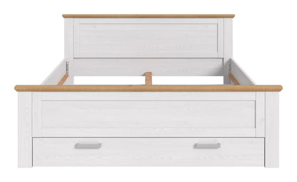 Homes & Jones Bett 180x200 Landhausstil, Bett mit Bettkasten im Landhausstil