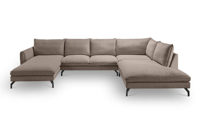 Homes & Jones Ecksofa Wohnlandschaft mit Webstoff-Bezug, Sofa in U-Form