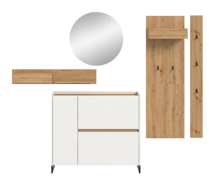 Homes & Jones Garderobe 5-tlg., Garderobenkomplettset, Dielenmöbel-Flurmöbel