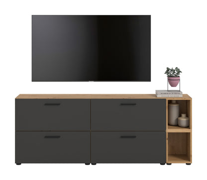Homes & Jones Wohnwand 2-tlg. TV Möbel Modular Lowboard, Wohnzimmerschrank