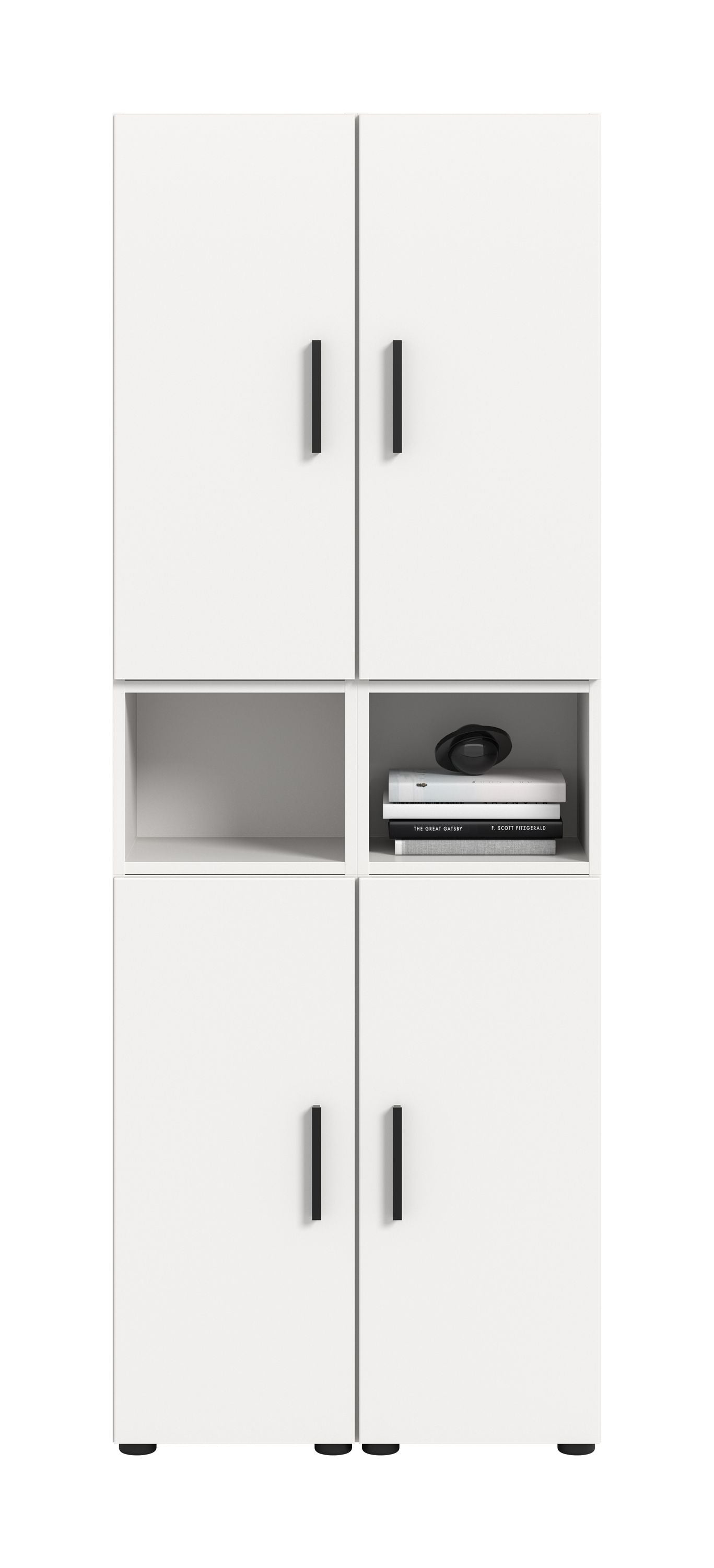 Wall Unit THE ONE (W/H/D: approx. 65/178/34 cm) in Artisan Oak finish/Smoke Green