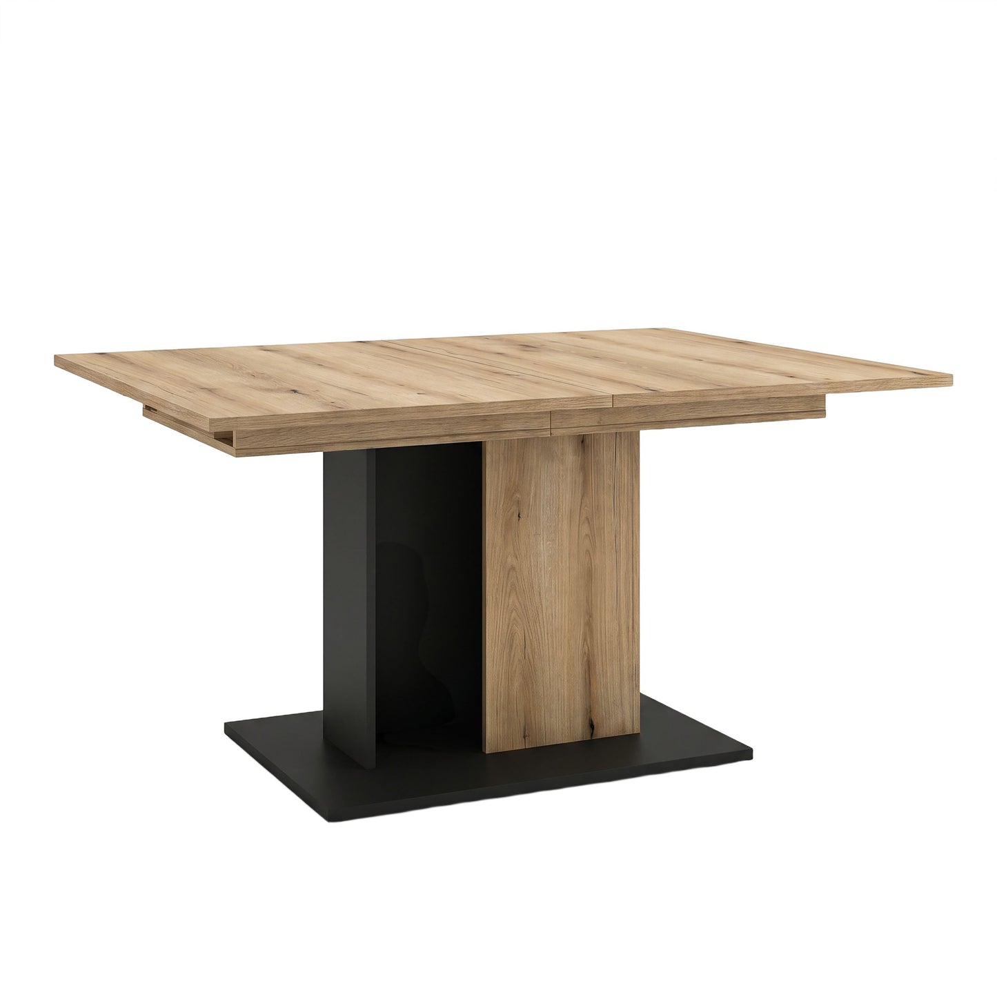 Molina Esstisch  (B/H/T: 150x76x90 cm) in Evoke Oak Nachbildung und Basalt grau