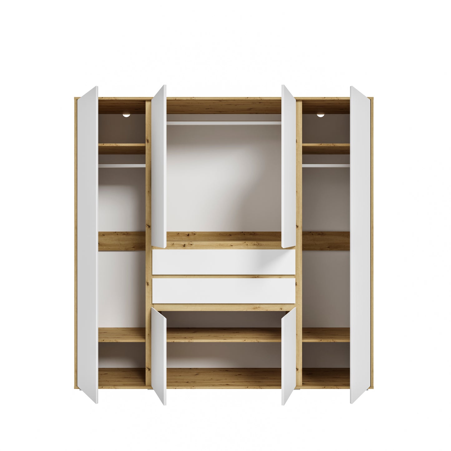 Homes & Jones Kleiderschrank 4trg., Gesamtbreite 197 cm, Universalschrank
