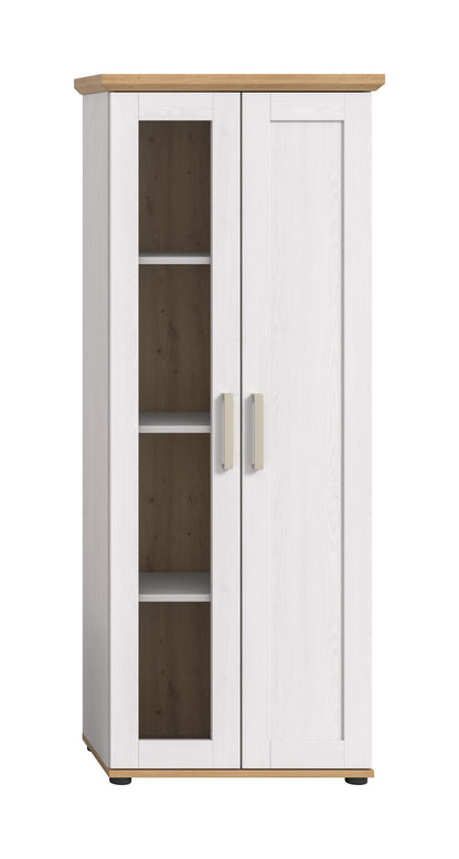 Display cabinet VERONA (W/H/D: approx. 64/161/37 cm) in Sibiu larch replica/Sibiu larch replica