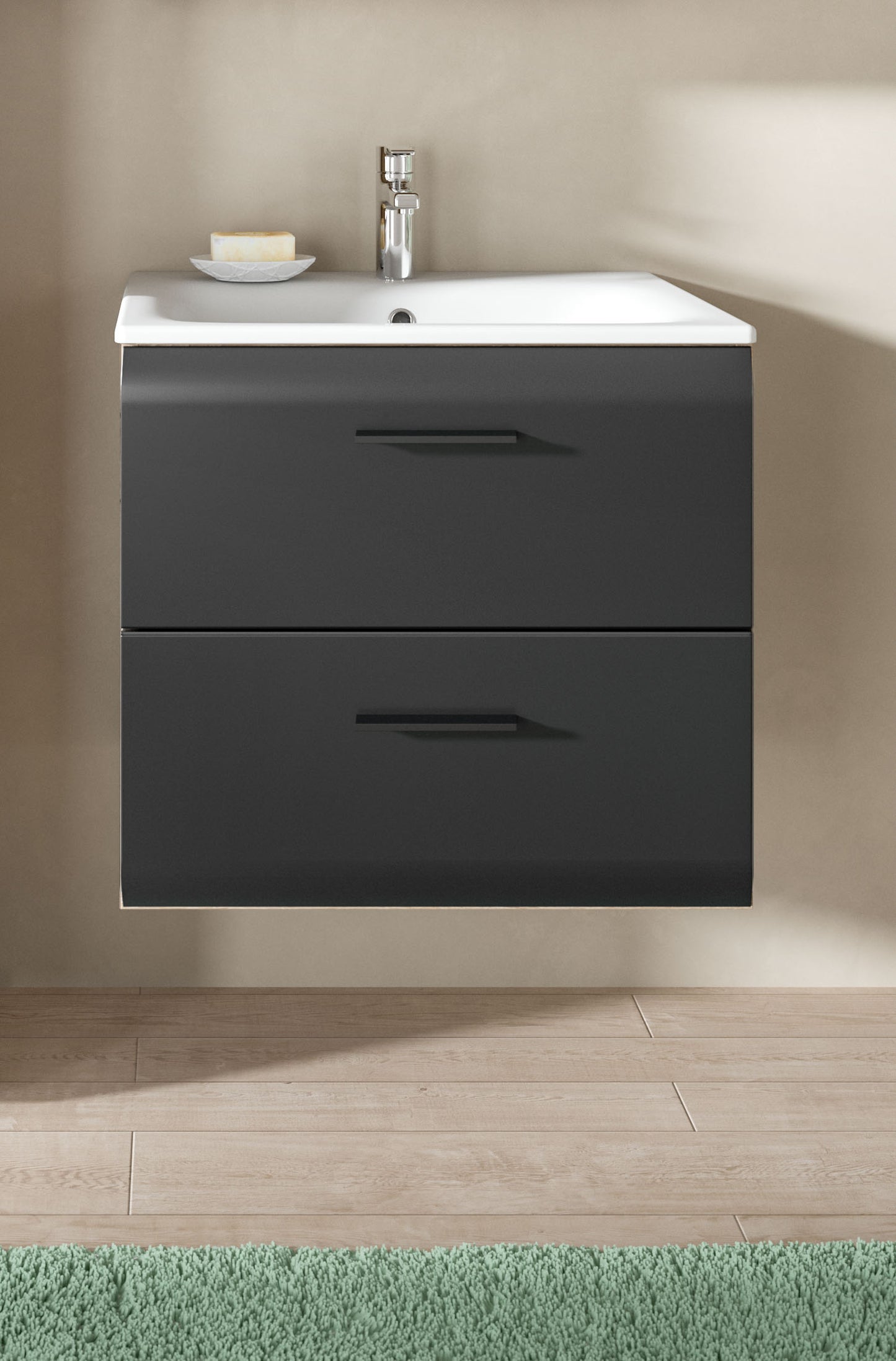 Homes & Jones Waschbeckenunterschrank inkl. Waschbecken, stehend oder hängend