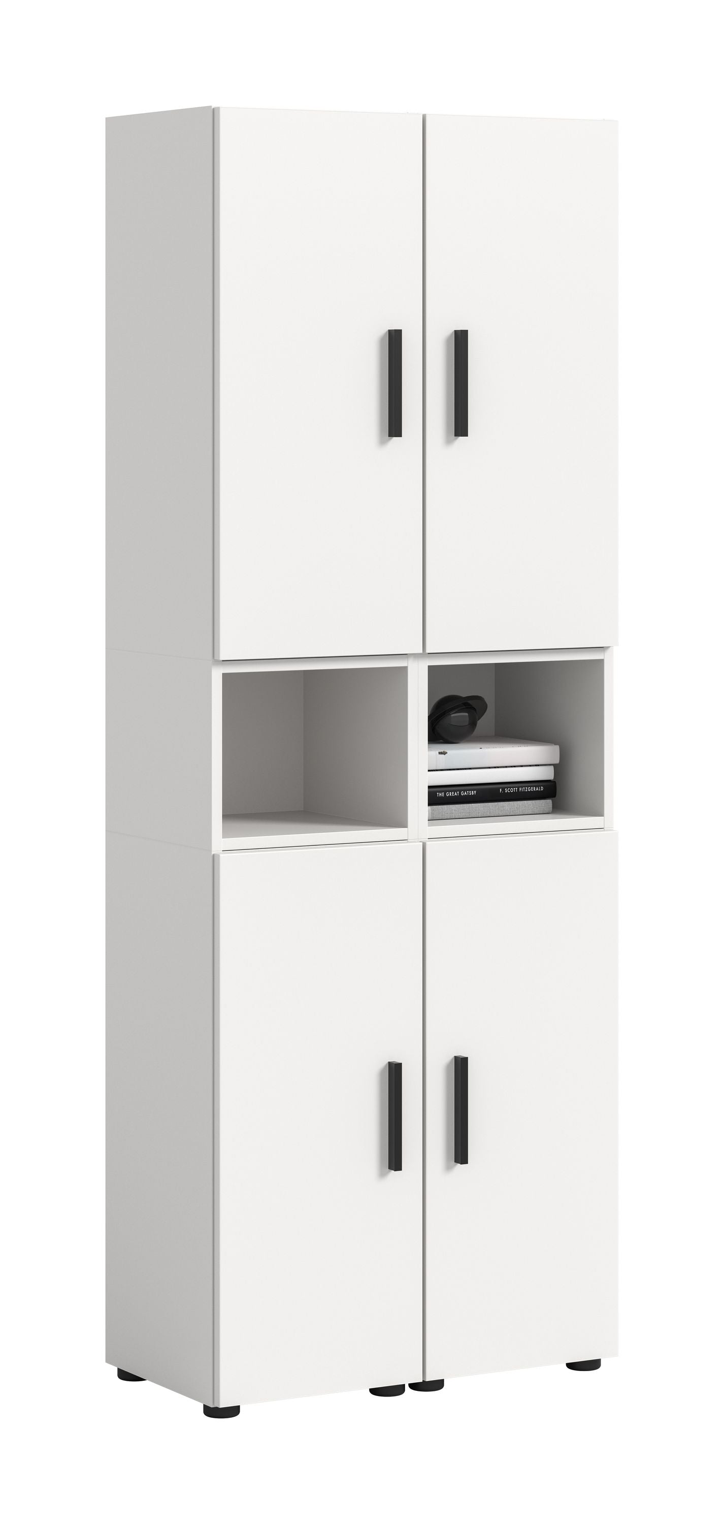 Wall Unit THE ONE (W/H/D: approx. 65/178/34 cm) in Artisan Oak finish/Smoke Green