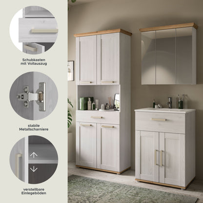 Bathroom Set VERONA (W/H/D: approx. 149/187/45 cm) in Sibiu Larch Reproduction/Sibiu Larch Reproduction