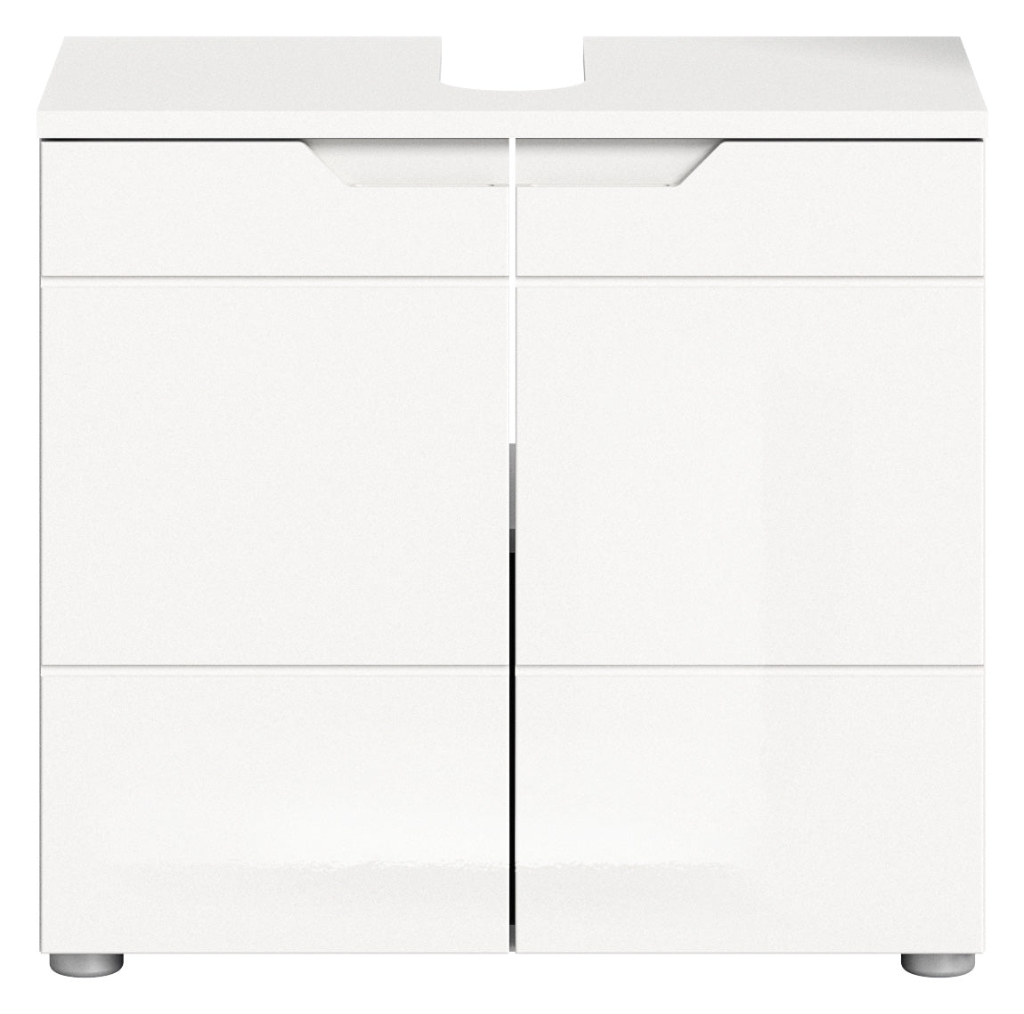Homes & Jones Waschbeckenunterschrank weiß Hochglanz Front, Badschrank