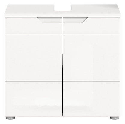 Homes & Jones Waschbeckenunterschrank weiß Hochglanz Front, Badschrank