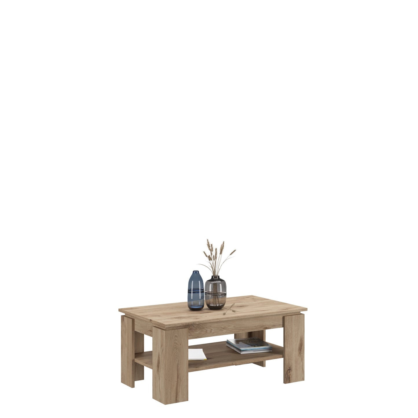 Table basse TITAN (L/H/P : env. 100/45/60 cm) en imitation chêne Artisan/imitation chêne Artisan