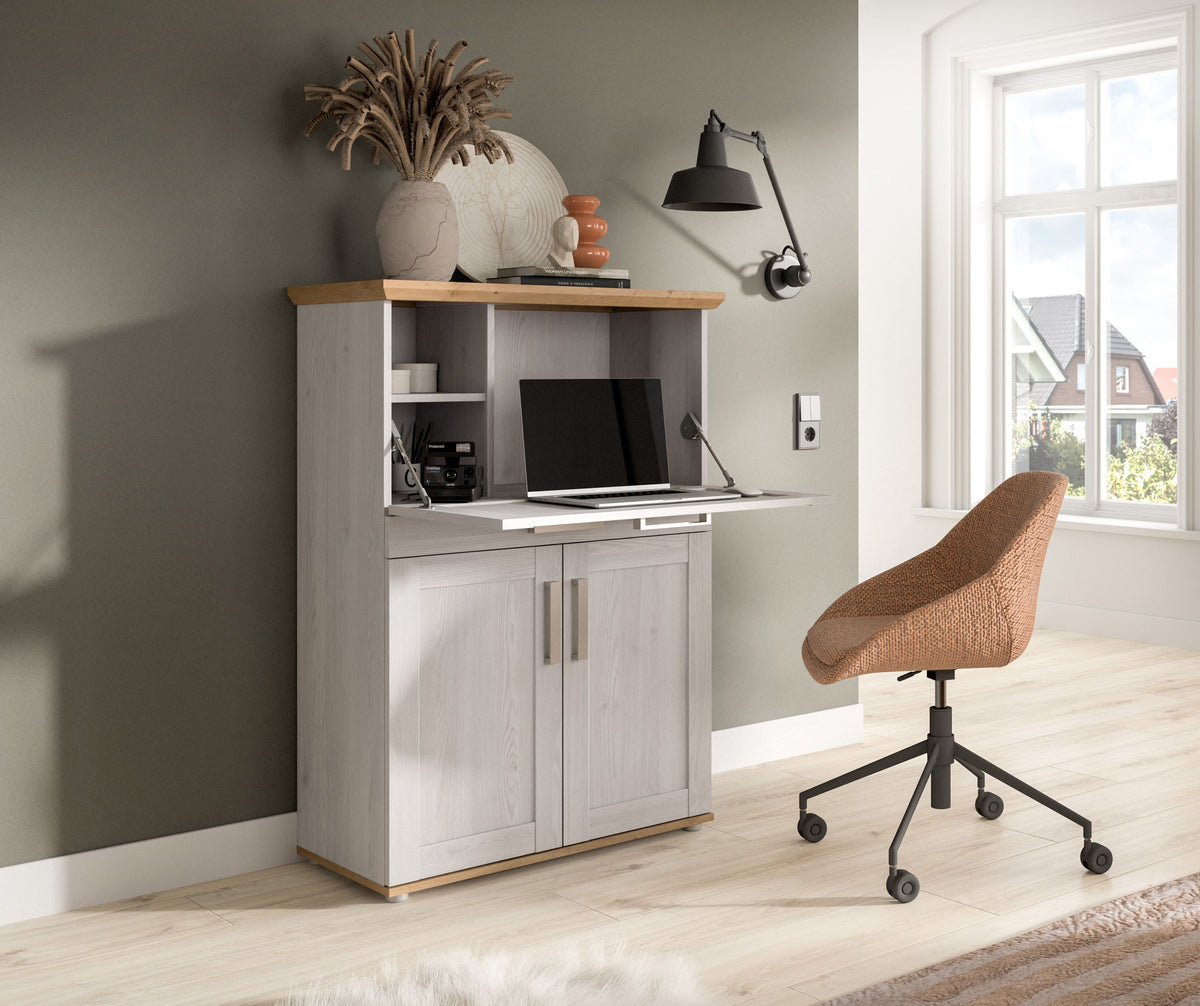 Secretary VERONA (W/H/D: approx. 84/122/42 cm) in Sibiu Larch Reproduction/Sibiu Larch Reproduction