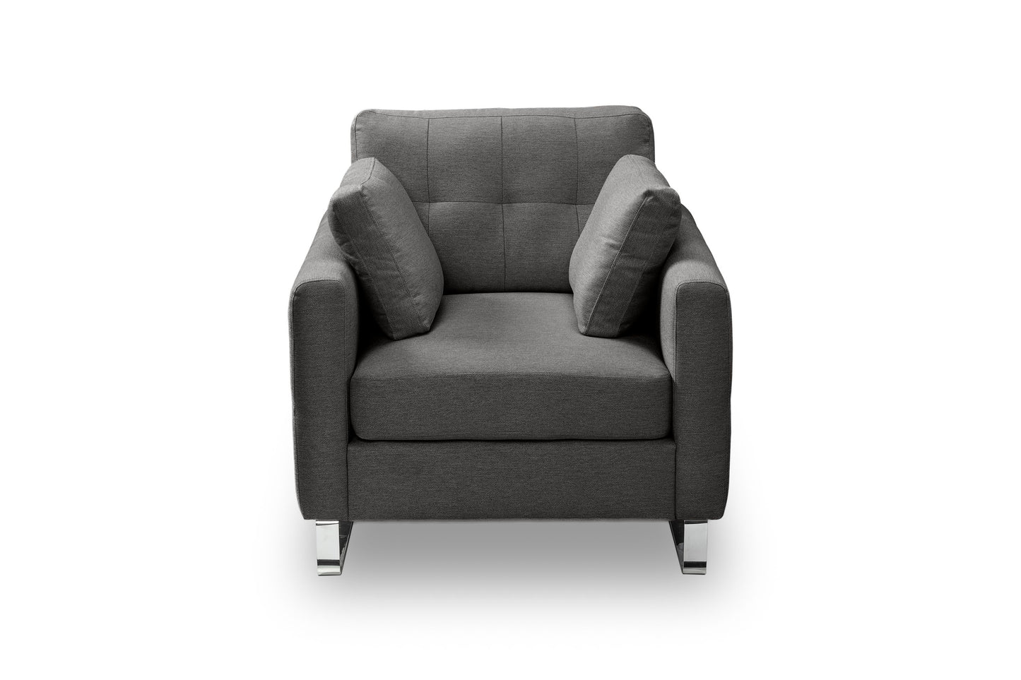 Fauteuil Hera – Fauteuil rembourré moderne avec revêtement en tissu plat