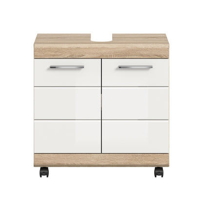 Homes & Jones Waschbeckenunterschrank auf Rollen, Schrank easy to handle