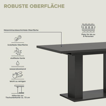 Table de salle à manger MOTION (L/H/P : env. 150/76/90 cm) en blanc/cachemire