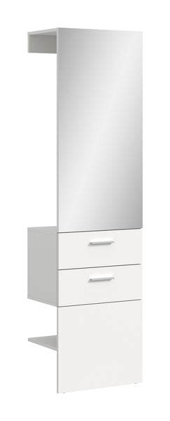 Panneau porte-manteau VAGA (L/H/P : env. 52/190/36 cm) en blanc/blanc