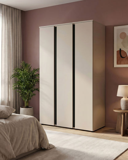 Amara Kleiderschrank 3-türig (B/H/T: 121x184x52 cm) in Kaschmir