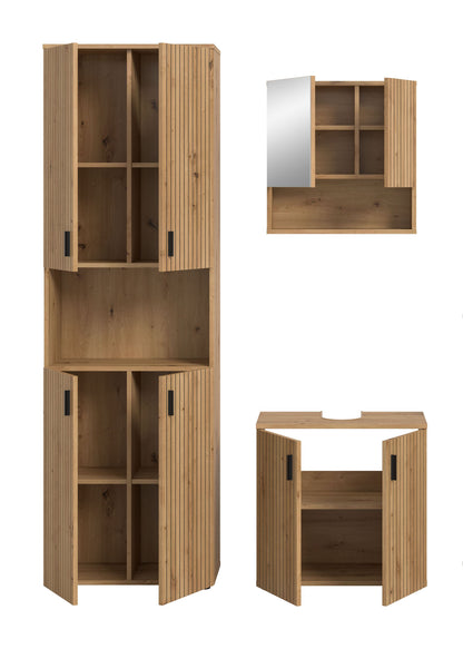 Bathroom Set MONE (W/H/D: approx. 135/192/30 cm) in Cashmere/Cashmere