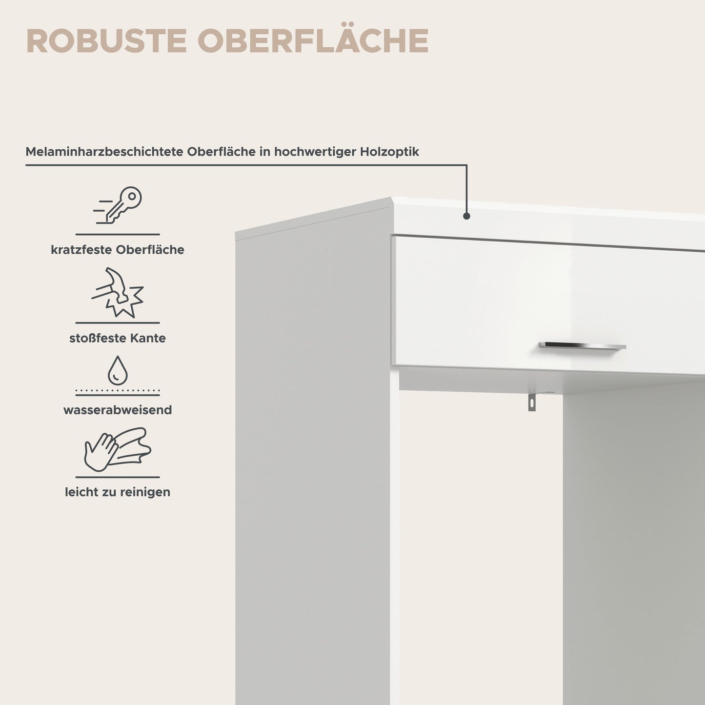 Scout Waschmaschinenschrank  (B/H/T: 66x200x68 cm) in Weiß hochglanz und Weiß