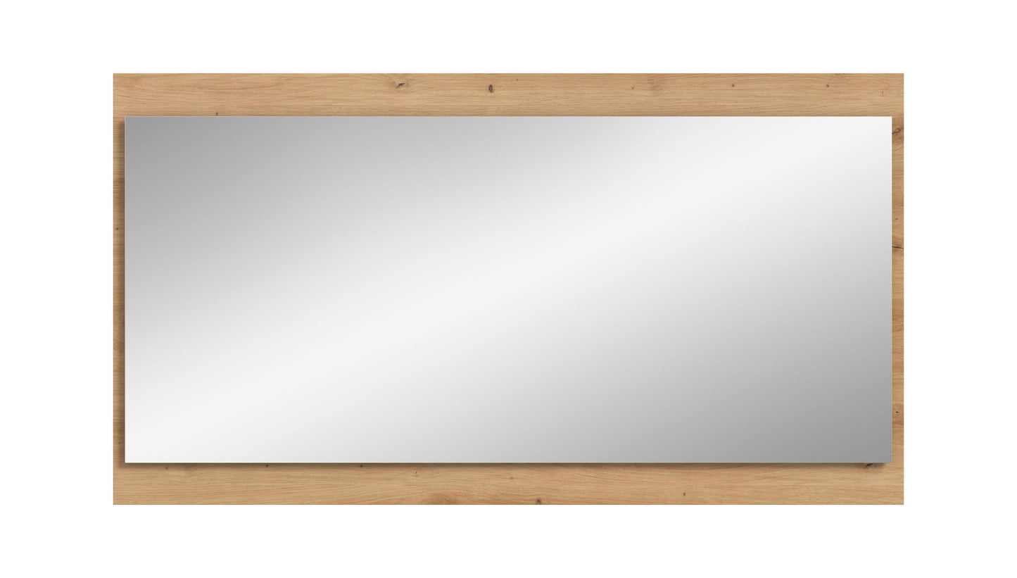 Homes & Jones Spiegel 110 cm breite, Spiegel auf Rahmen in Holzoptik, Flurmöbel