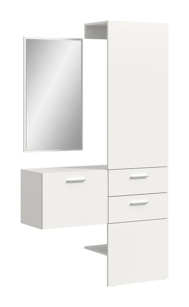 Garderoben-Set VAGA (B/H/T: ca. 104/190/36 cm) in weiß/weiß