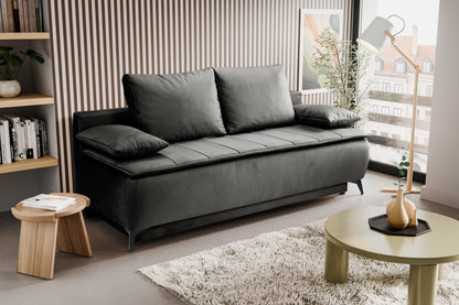 Canapé convertible Sendi – Luxueux canapé en velours avec fonction couchage