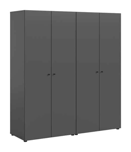Combinaison de penderies DARWIN (L/H/P : env. 160/176/51 cm) en anthracite/anthracite