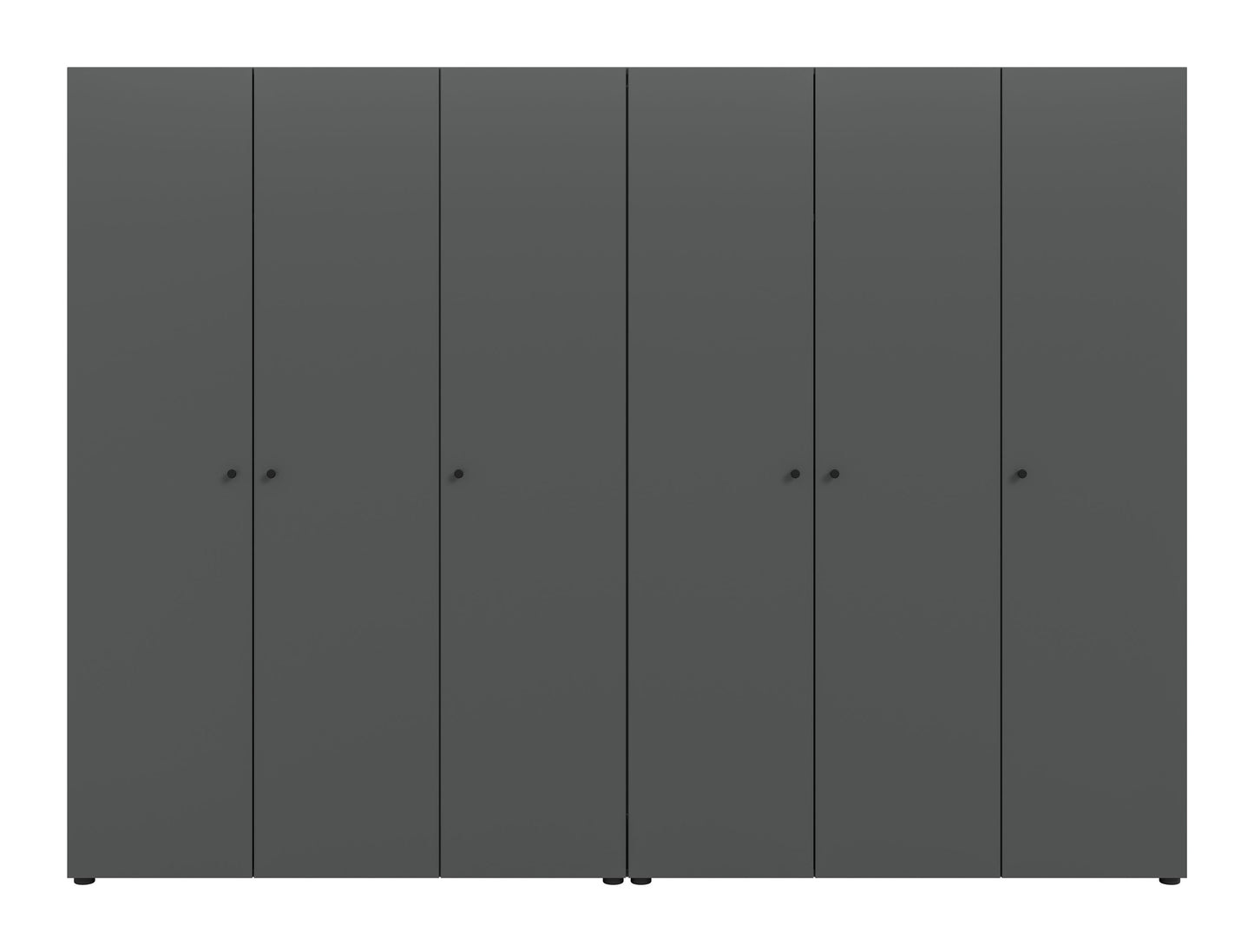 Combinaison de penderies DARWIN (L/H/P : env. 240/176/51 cm) en anthracite/anthracite