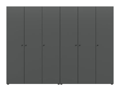 Combinaison de penderies DARWIN (L/H/P : env. 240/176/51 cm) en anthracite/anthracite