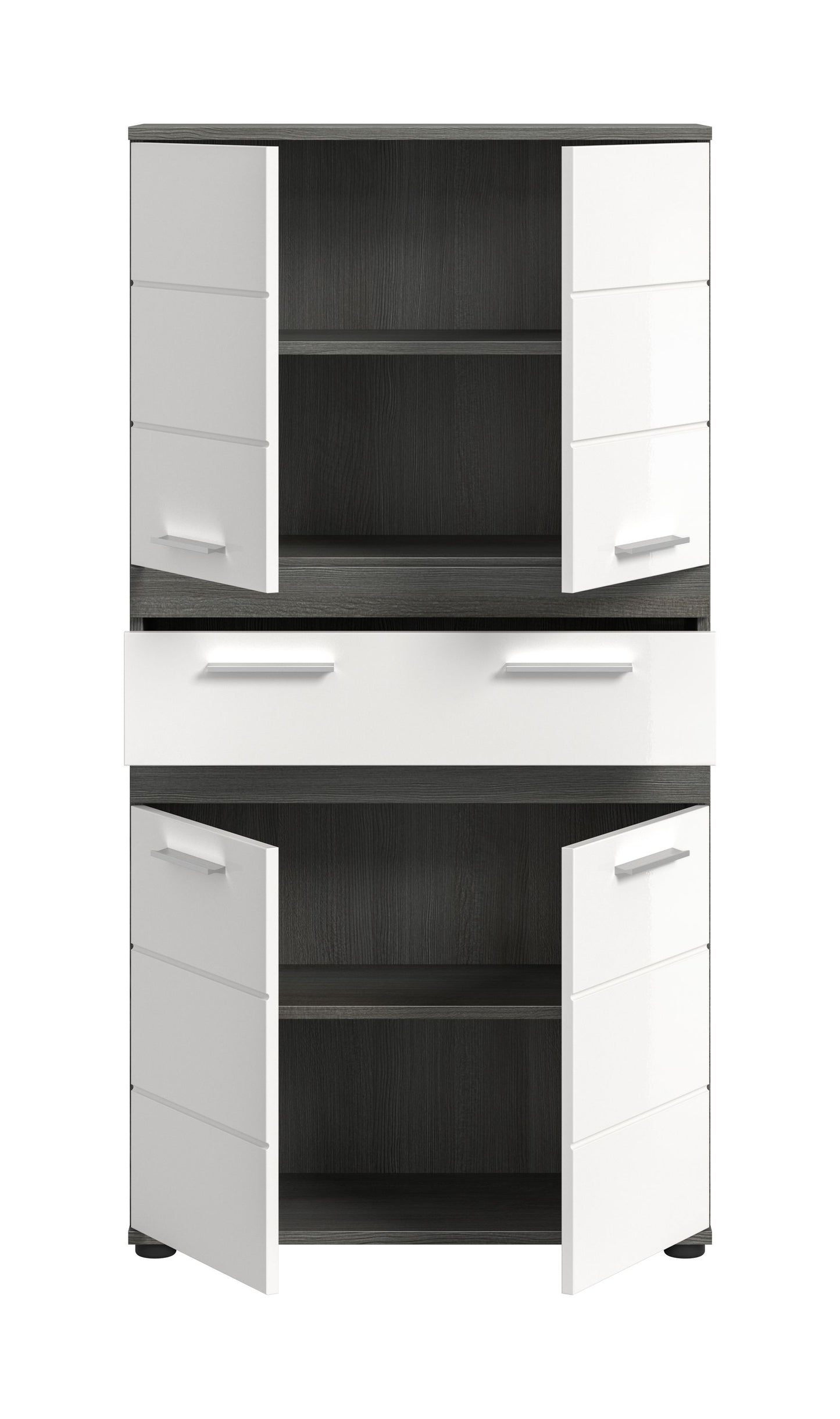 Blake Hochschrank (B/H/T: 70x137x31 cm) in Salbei und Artisan Eiche Nachbildung